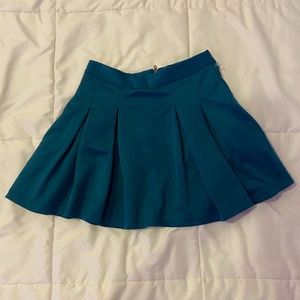 Teal Pleaded Tennis Skirt